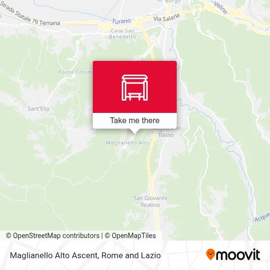 Maglianello Alto Ascent map