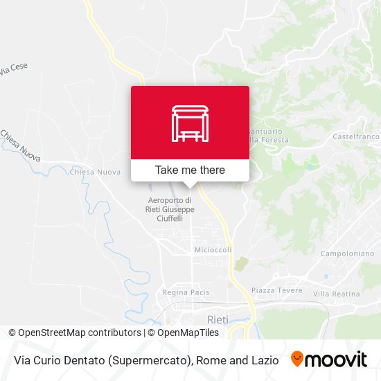 Via Curio Dentato (Supermercato) map