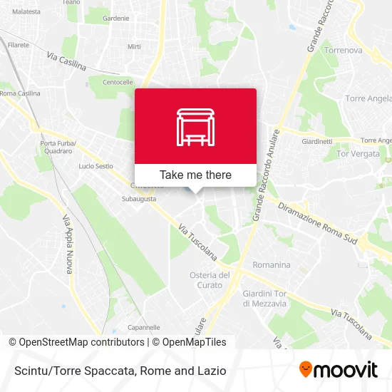 Scintu/Torre Spaccata map