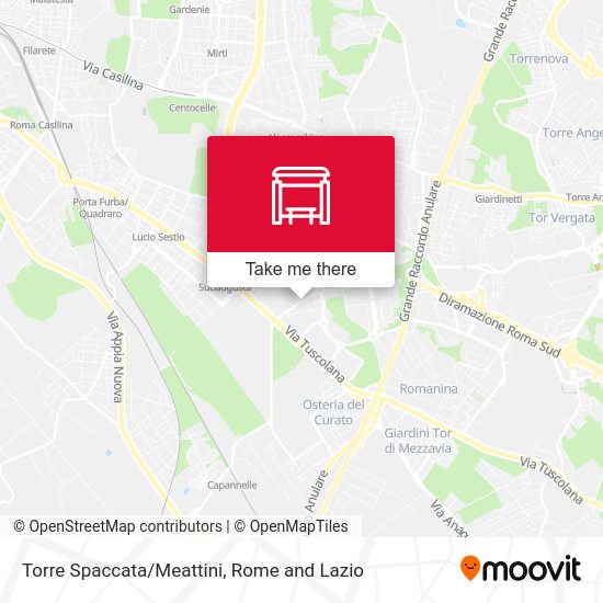 Torre Spaccata/Meattini map