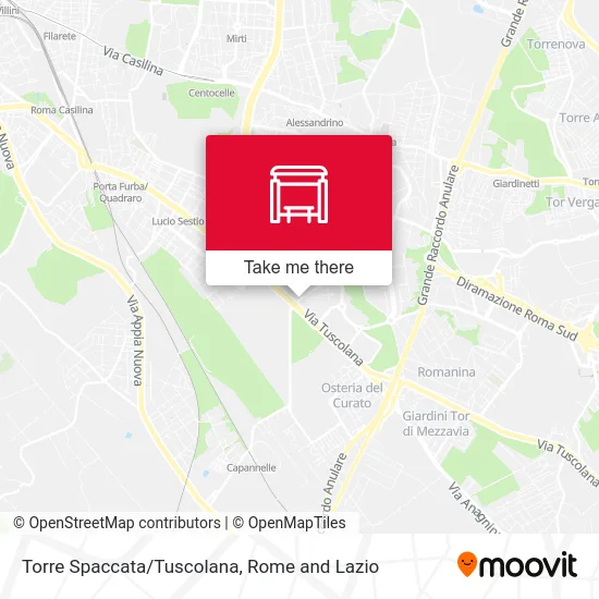 Torre Spaccata/Tuscolana map