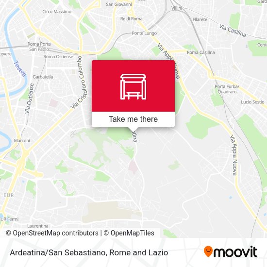 Ardeatina/San Sebastiano map