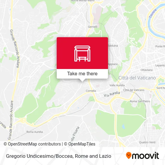 Gregory XI/Boccea map