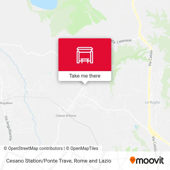 Cesano Station/Ponte Trave map