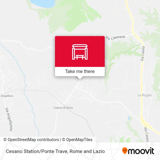 Cesano Station/Ponte Trave map