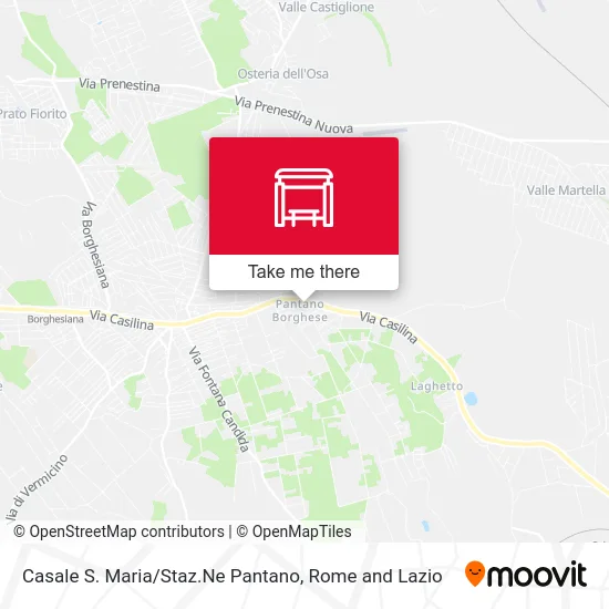 Casale Santa Maria / Pantano Station map