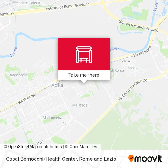 Casal Bernocchi/Health Center map