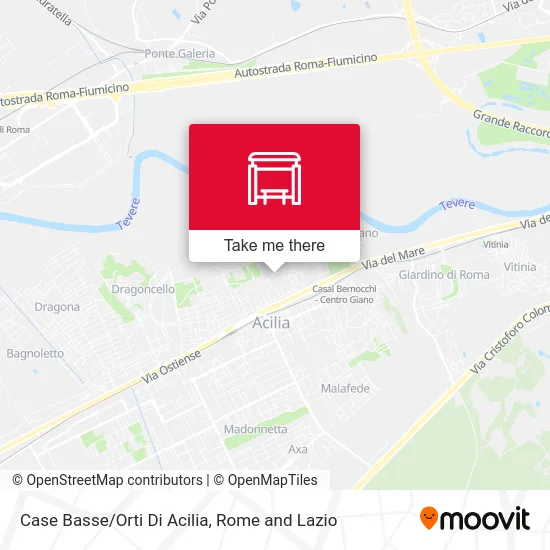 Case Basse/Orti Di Acilia map