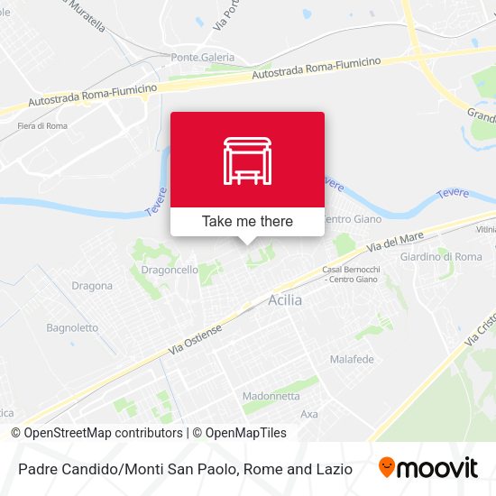 Padre Candido/Monti San Paolo map