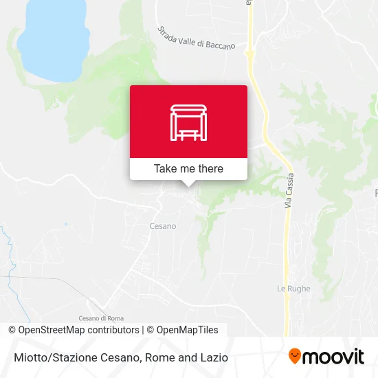 Miotto/Cesano Station map