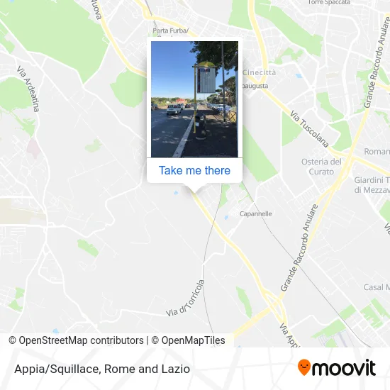 Appia/Squillace map