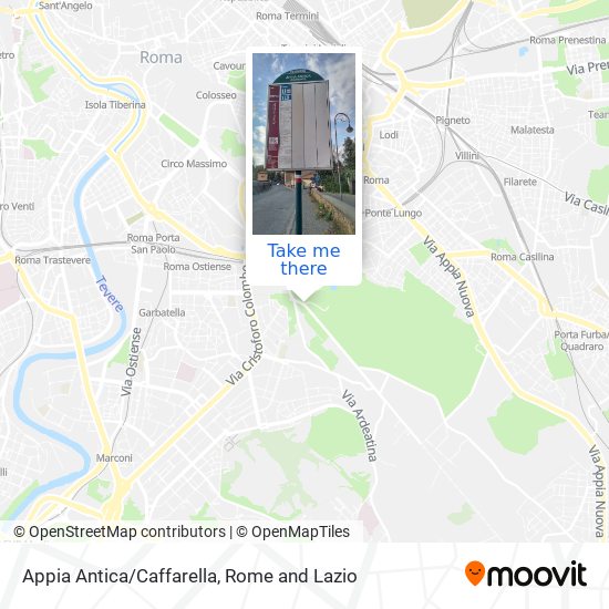 Appia Antica/Caffarella map