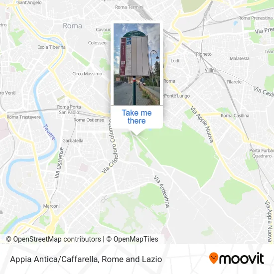 Appian Way/Caffarella map