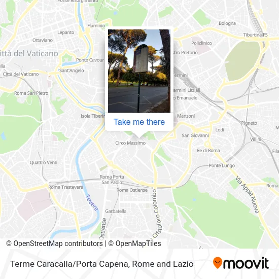 Caracalla Baths/Porta Capena map