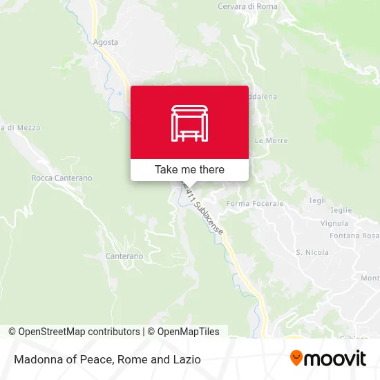 Madonna of Peace map