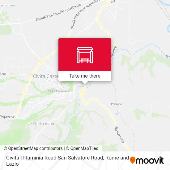 Civita | Flaminia Road San Salvatore Road map