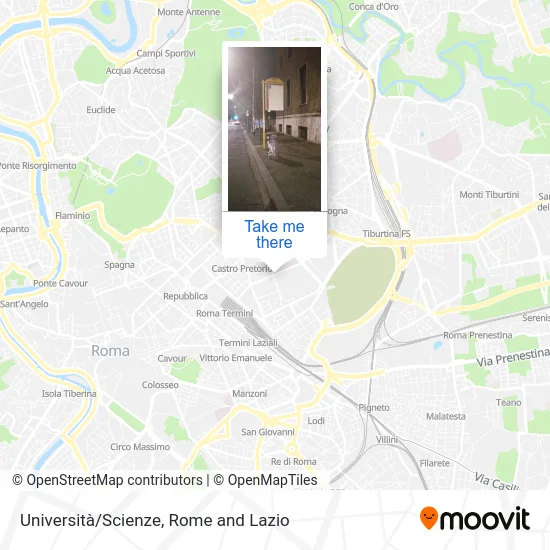 University/Sciences map