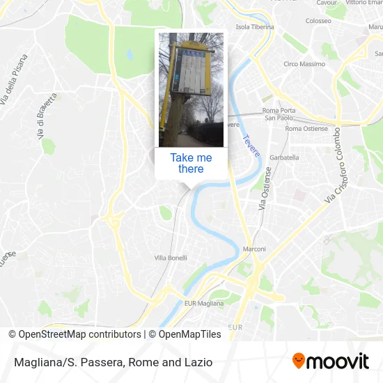 Magliana/St. Passera map