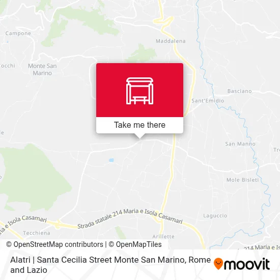 Alatri | Santa Cecilia Street Monte San Marino map