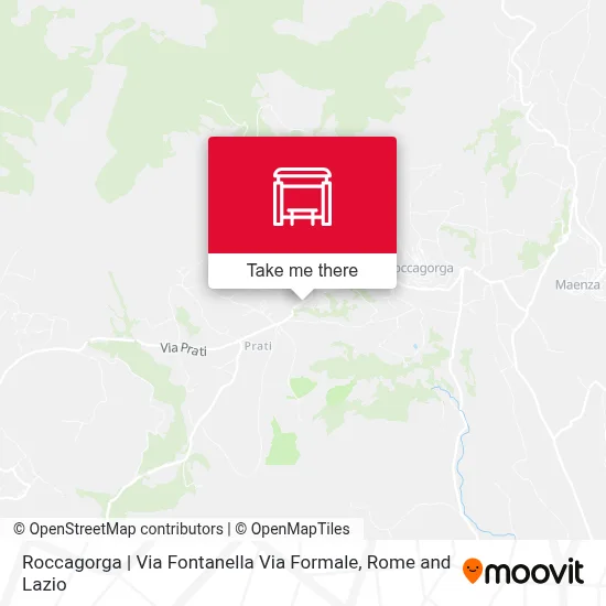 Roccagorga | Via Fontanella Via Formale map