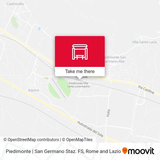 Piedimonte | San Germano Staz. FS map