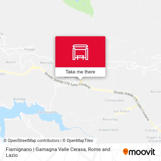 Fiamignano | Gamagna Valle Cerasa map