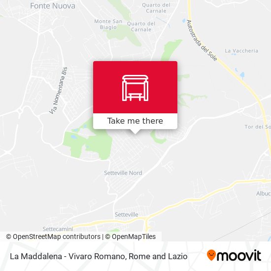 La Maddalena - Vivaro Romano map