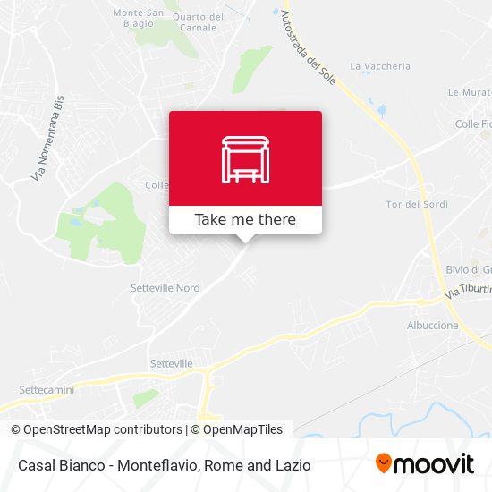 Casal Bianco - Monteflavio map