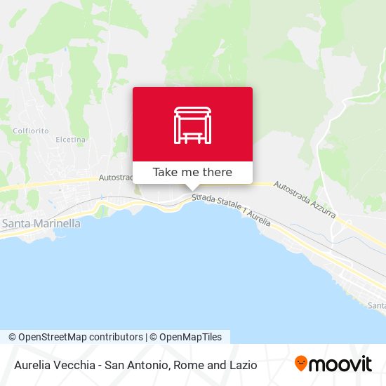 Aurelia Vecchia - San Antonio map