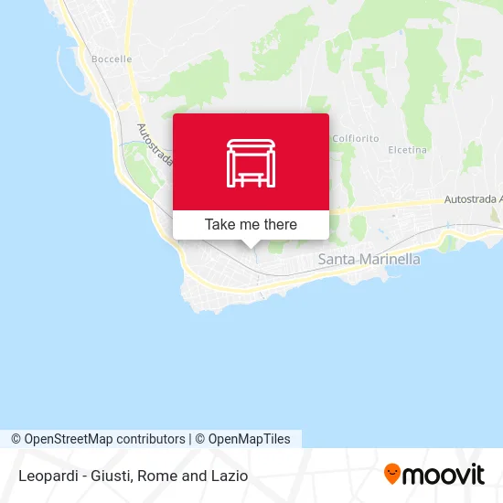 Leopardi - Giusti map