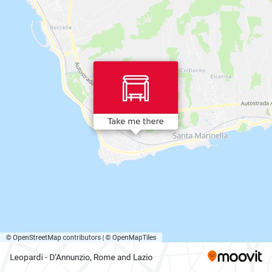 Leopardi - D'Annunzio map