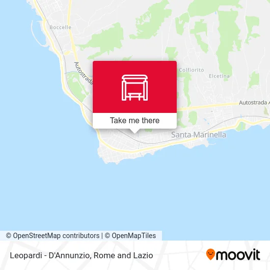 Leopardi - D'Annunzio map