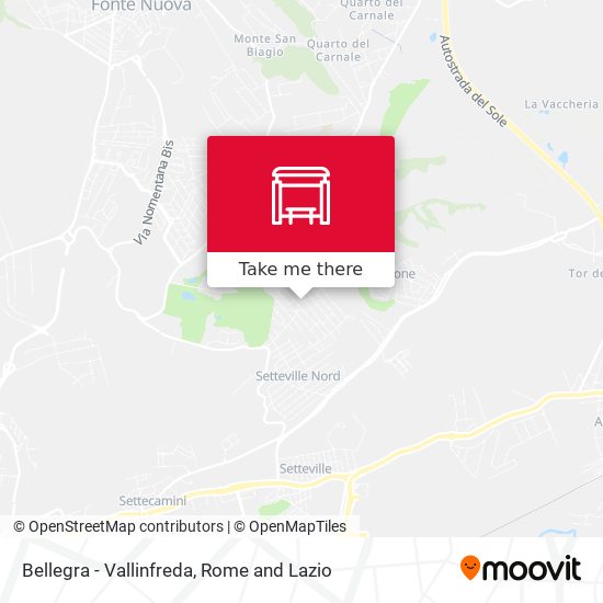 Bellegra - Vallinfreda map