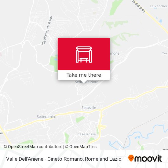 Valle Dell'Aniene - Cineto Romano map