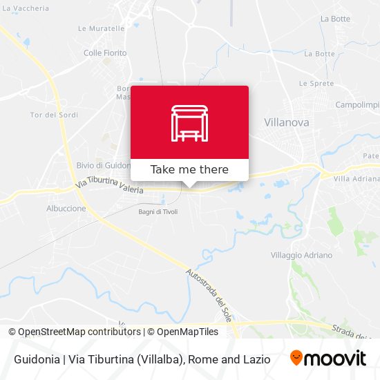 Guidonia | Via Tiburtina (Villalba) map