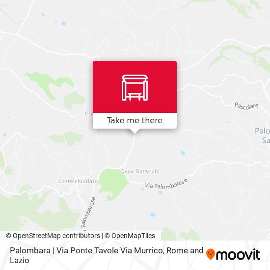 Palombara | Via Ponte Tavole Via Murrico map