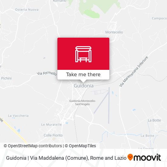 Guidonia | Via Maddalena (Comune) map