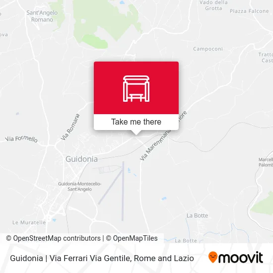 Ferrari Street - Gentile Street (Guidonia) map