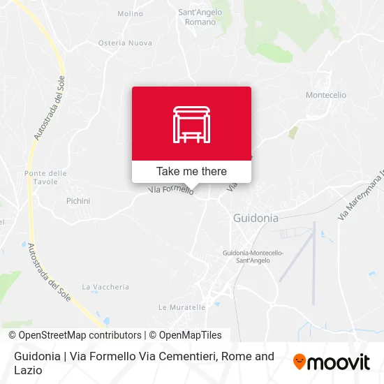 Guidonia | Formello Street Cementieri Street map