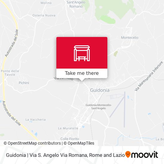 Guidonia | Via S. Angelo Via Romana map