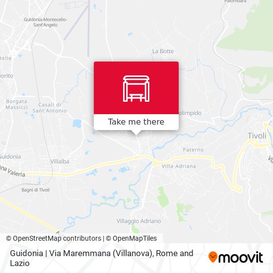 Guidonia | Via Maremmana (Villanova) map