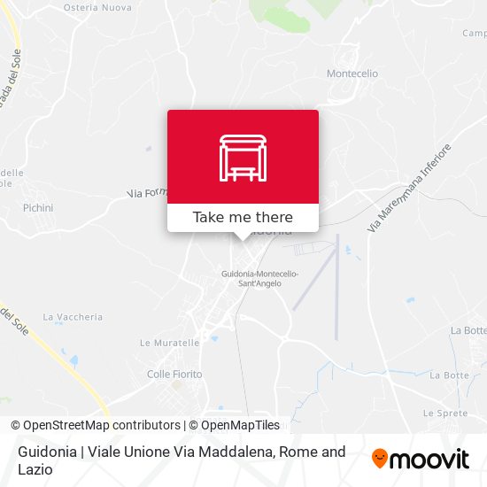Guidonia | Viale Unione Via Maddalena map