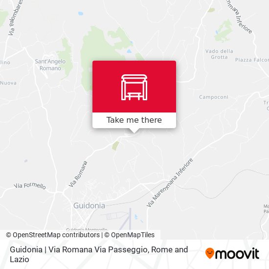 Guidonia | Via Romana Via Passeggio map