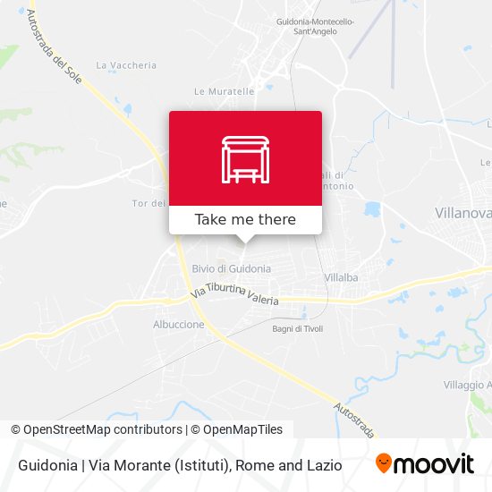 Guidonia | Via Morante (Istituti) map