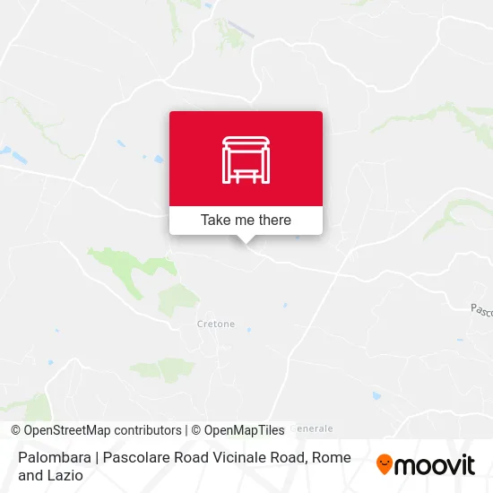 Palombara | Pascolare Road Vicinale Road map