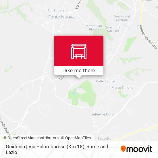 Guidonia | Via Palombarese (Km 18) map