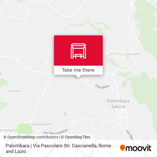 Palombara | Via Pascolare Str. Cascianella map