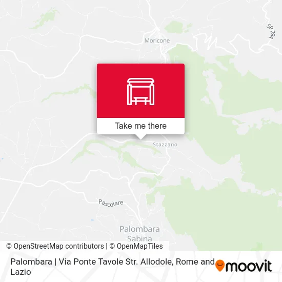 Palombara | Via Ponte Tavole Str. Allodole map