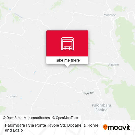 Palombara | Via Ponte Tavole Str. Doganella map