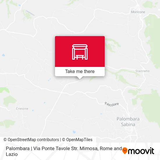 Palombara | Ponte Tavole Street Mimosa Street map